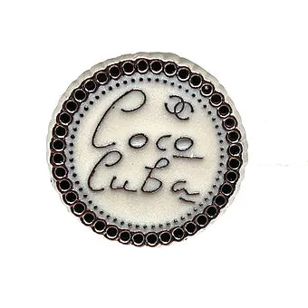 REPURPOSED BUTTON CUBA WHITE STUDS