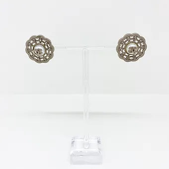 REPURPOSED BUTTON DIANA STUDS