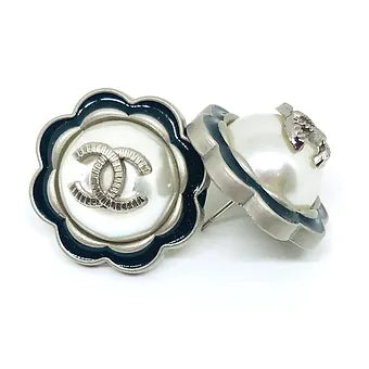 REPURPOSED BUTTON MALLORY STUDS SILVER