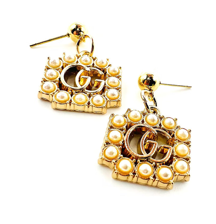 REPURPOSED CHARM PEARL EARRINGS