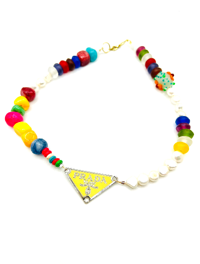REPURPOSED TAG BEAD NECKLACE 14