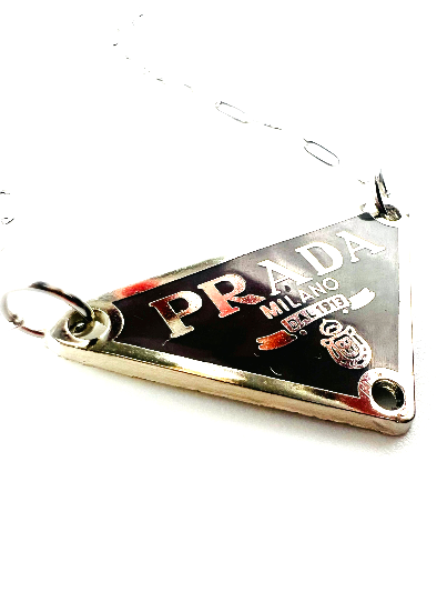 REPURPOSED CHARM PURPLE TAUPE TRIANGLE NECKLACE