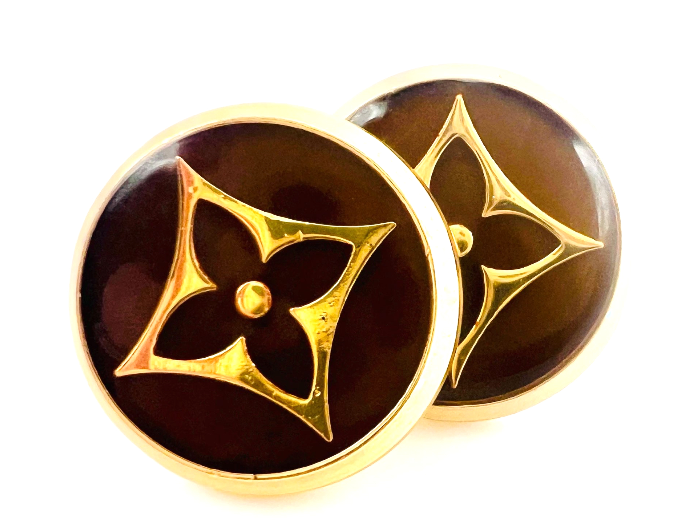 REPURPOSED BUTTON VESPER STUDS