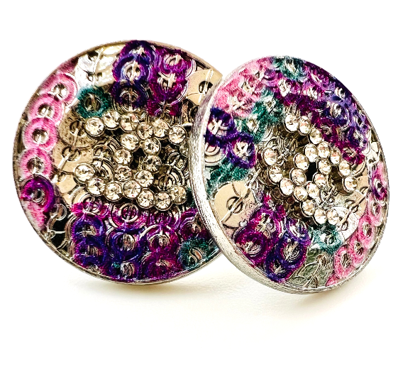 REPURPOSED BUTTON AMIRA STUDS