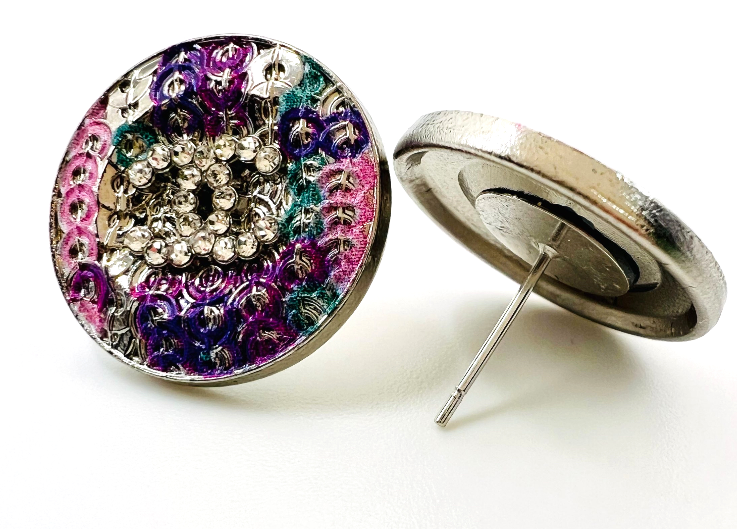 REPURPOSED BUTTON AMIRA STUDS