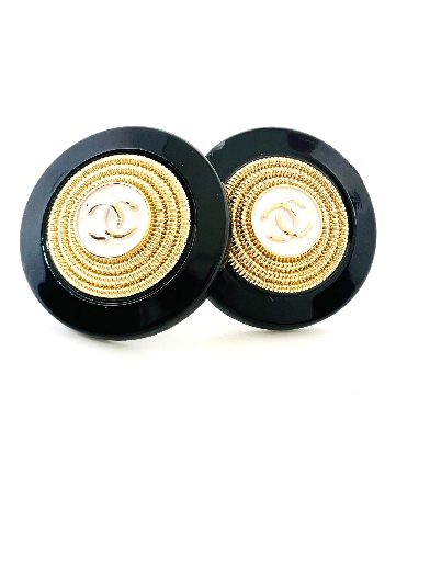 REPURPOSED BUTTON WHITE LAYLA STUDS