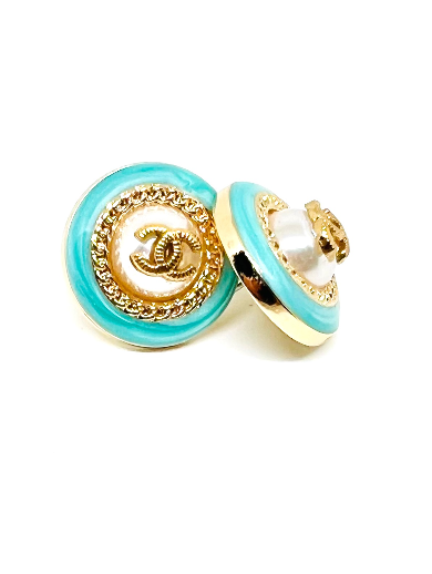 REPURPOSED BUTTON SKYLAR STUDS