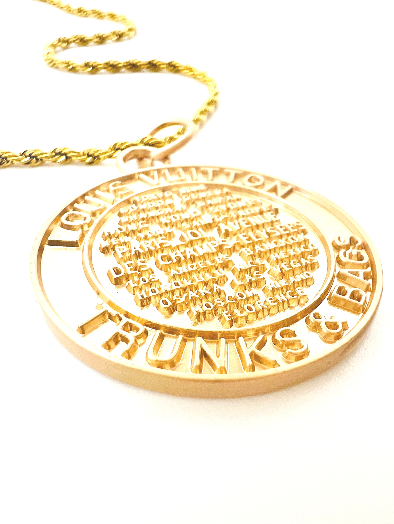 REPURPOSED LARGE GOLD TAG NECKLACE