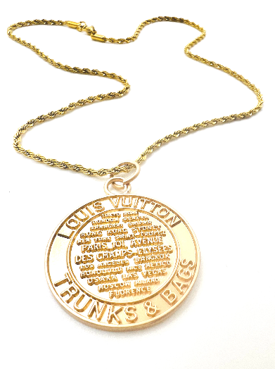 REPURPOSED LARGE GOLD TAG NECKLACE